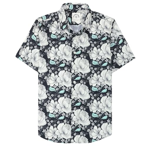 Dubinik® Hawaiihemd Kurzarm Hemd Sommer Hemd Aloha Hemd Button Down Freizeithemden Für Herren Hawaii Hemd Männer Regular Fit von Dubinik