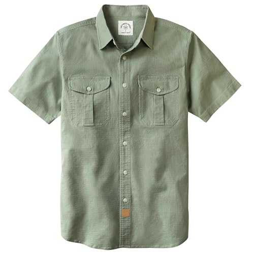 Dubinik® Hemd Herren Kurzarm Regular Fit Stretch Arbeitshemd Herren Button Down Freizeithemden Für Herren Baumwolle von Dubinik