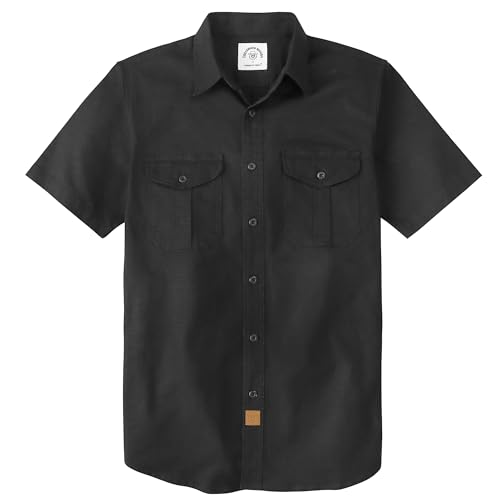Dubinik® Hemd Herren Kurzarm Regular Fit Stretch Arbeitshemd Herren Button Down Freizeithemden Für Herren Baumwolle von Dubinik