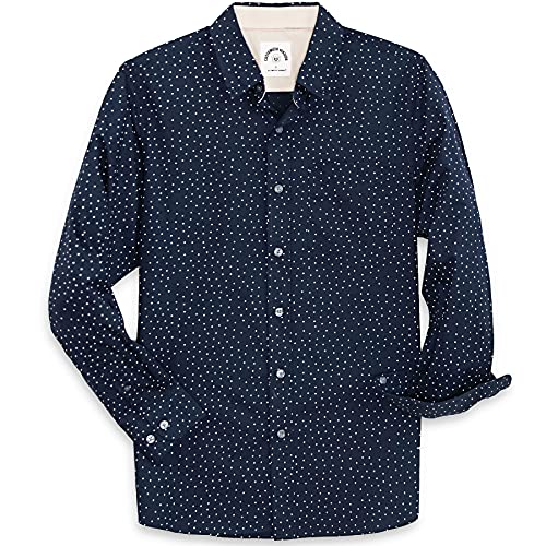 Dubinik® Hemd Herren Langarm Bügelleicht Button Down Hemden 100% Baumwolle Freizeithemden Regular Fit von Dubinik