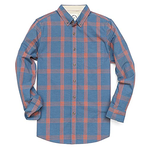 Dubinik® Hemd Herren Langarm Bügelleicht Button Down Hemden 100% Baumwolle Freizeithemden Regular Fit von Dubinik