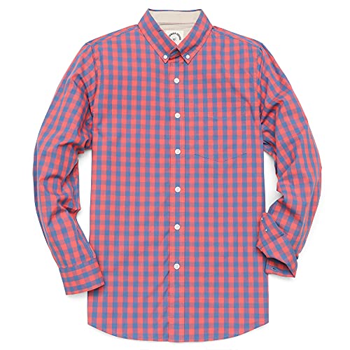 Dubinik® Hemd Herren Langarm Bügelleicht Button Down Hemden 100% Baumwolle Freizeithemden Regular Fit von Dubinik