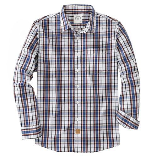 Dubinik® Hemd Herren Langarm Freizeithemden Für Herren Kariert Regular Fit Comfort Baumwolle Mit Tasche Herren Hemden Langarm von Dubinik
