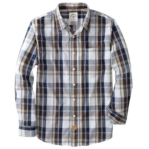 Dubinik® Hemd Herren Langarm Freizeithemden Für Herren Kariert Regular Fit Comfort Baumwolle Mit Tasche Herren Hemden Langarm von Dubinik