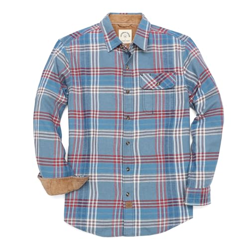 Dubinik® Flanellhemd Herren Kariert Flanellhemden Langarm Casual Button Down Freizeithemd Mit Brusttasche Normal Passform von Dubinik