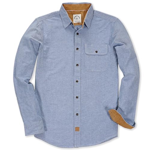 Dubinik® Flanellhemd Herren Flanellhemden Langarm Casual Button Down Freizeithemd Mit Brusttasche Normal Passform von Dubinik