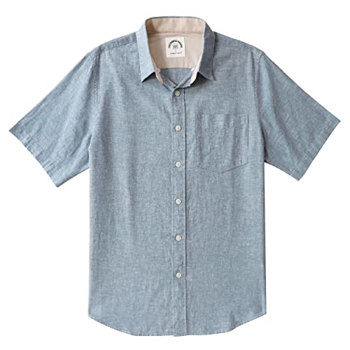 Dubinik® Freizeithemden für Herren Kurzarm Button Down Hemd aus Baumwolle mit Regular Fit von Dubinik