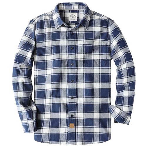 Dubinik® Flanellhemd Herren Kariert Button Down Outdoor Baumwolle Freizeithemden Flanellhemden Herren Langarm von Dubinik