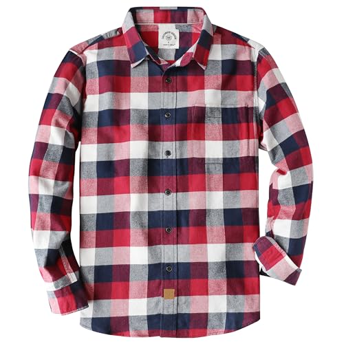 Dubinik® Flanellhemd Herren Kariert Button Down Outdoor Baumwolle Freizeithemden Flanellhemden Herren Langarm von Dubinik