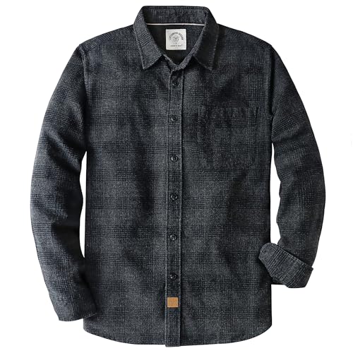 Dubinik® Flanellhemd Herren Kariert Button Down Outdoor Baumwolle Freizeithemden Flanellhemden Herren Langarm von Dubinik