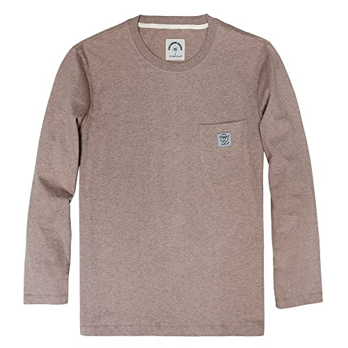 Dubinik® Herren Langarm T-Shirts 100% Baumwolle Heightwight Workwear mit Tasche von Dubinik
