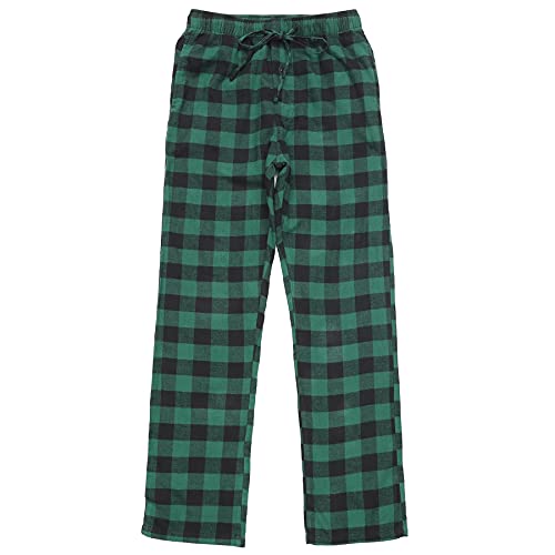 Dubinik® Herren Pyjamahose aus 100% Baumwolle aus Flanell mit einer Tasche Weiche Plaid-Nachtwäsche mit normaler Passform von Dubinik