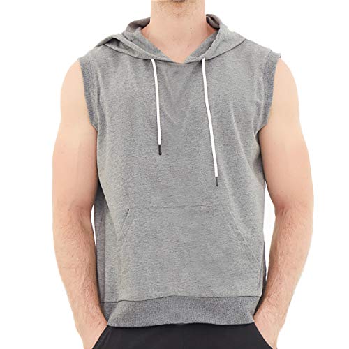 Dubinik® Herren Tank Top Kurzarm Kapuzenpullover Sport Ärmelloser Weste Hoodie von Dubinik