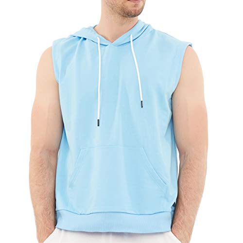 Dubinik® Herren Tank Top Kurzarm Kapuzenpullover Sport Ärmelloser Weste Hoodie von Dubinik