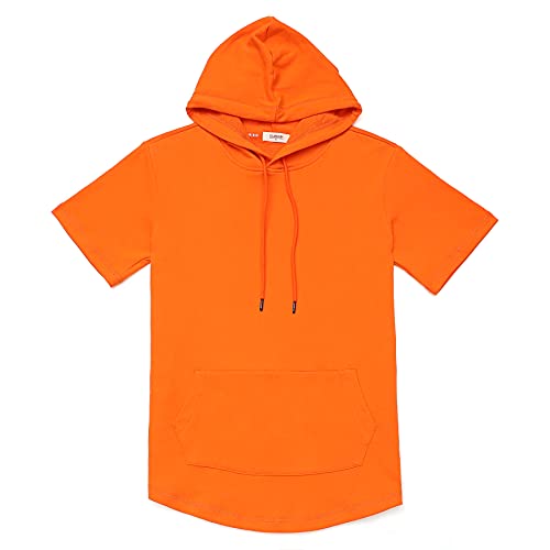 Dubinik® Kapuzenshirt Herren Kurzarm Kurzarm Hoodie Herren Sport Baumwolle Taschen T-Shirt Mit Kapuze Herren von Dubinik