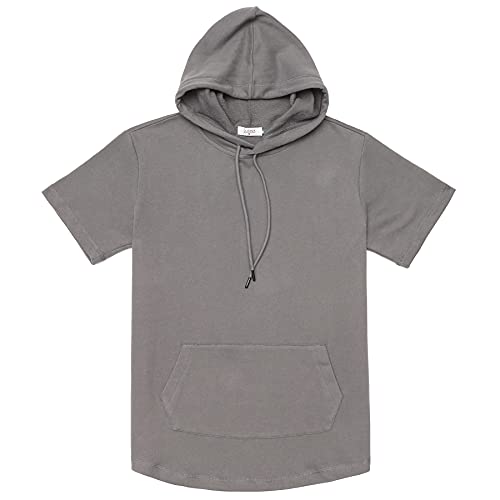 Dubinik® Kapuzenshirt Herren Kurzarm Kurzarm Hoodie Herren Sport Baumwolle Taschen T-Shirt Mit Kapuze Herren von Dubinik