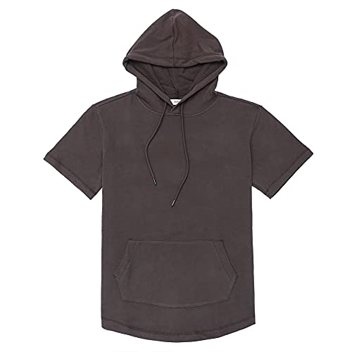 Dubinik® Kapuzenshirt Herren Kurzarm Kurzarm Hoodie Herren Sport Baumwolle Taschen T-Shirt Mit Kapuze Herren von Dubinik