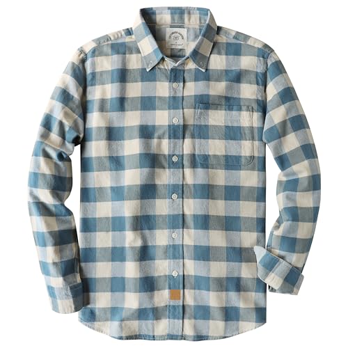 Dubinik® Flanellhemd Herren Kariert Button Down Outdoor Baumwolle Freizeithemden Flanellhemden Herren Langarm von Dubinik