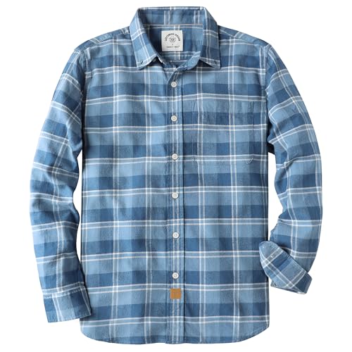 Dubinik® Flanellhemd Herren Kariert Button Down Outdoor Baumwolle Freizeithemden Flanellhemden Herren Langarm von Dubinik