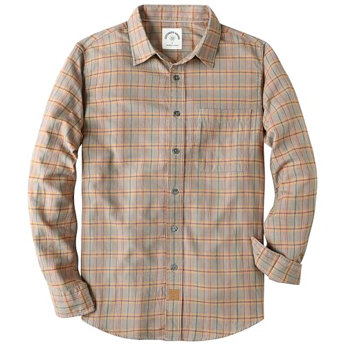 Dubinik® Flanellhemd Herren Kariert Button Down Outdoor Baumwolle Freizeithemden Flanellhemden Herren Langarm von Dubinik