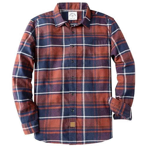 Dubinik® Flanellhemd Herren Kariert Button Down Outdoor Baumwolle Freizeithemden Flanellhemden Herren Langarm von Dubinik