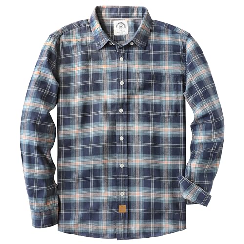 Dubinik® Flanellhemd Herren Kariert Button Down Outdoor Baumwolle Freizeithemden Flanellhemden Herren Langarm von Dubinik