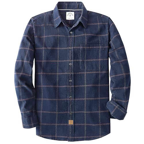 Dubinik® Flanellhemd Herren Kariert Button Down Outdoor Baumwolle Freizeithemden Flanellhemden Herren Langarm von Dubinik