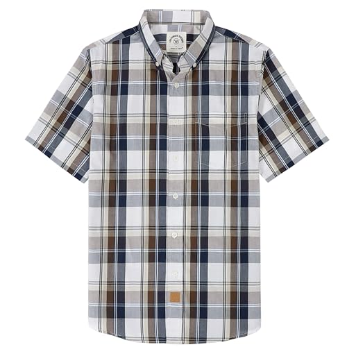 Dubinik®Freizeithemden Für Herren Kurzarmhemd Herren Sommer Arbeitshemden Outdoor Button Down Hemd Herren Kurzarm Regular Fit von Dubinik