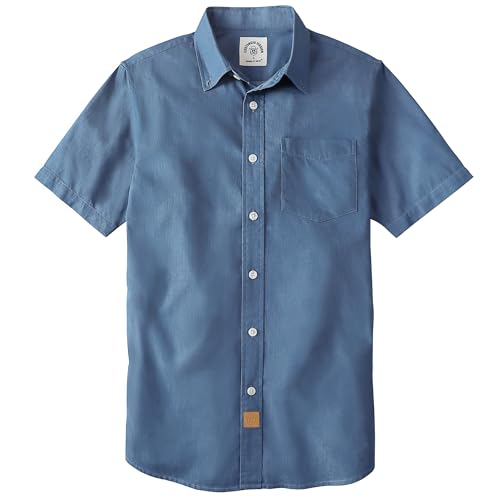 Dubinik®Freizeithemden Für Herren Kurzarmhemd Herren Sommer Arbeitshemden Outdoor Button Down Hemd Herren Kurzarm Regular Fit von Dubinik
