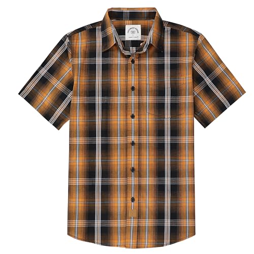 Dubinik®Freizeithemden Für Herren Kurzarmhemd Herren Sommer Arbeitshemden Outdoor Button Down Hemd Herren Kurzarm Regular Fit von Dubinik