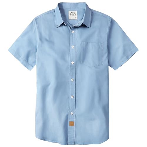 Dubinik®Freizeithemden Für Herren Kurzarmhemd Herren Sommer Arbeitshemden Outdoor Button Down Hemd Herren Kurzarm Regular Fit von Dubinik