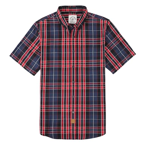 Dubinik®Freizeithemden Für Herren Kurzarmhemd Herren Sommer Arbeitshemden Outdoor Button Down Hemd Herren Kurzarm Regular Fit von Dubinik