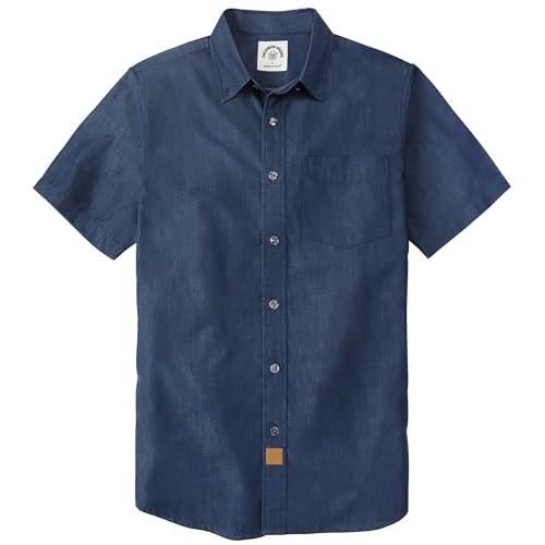 Dubinik®Freizeithemden Für Herren Kurzarmhemd Herren Sommer Arbeitshemden Outdoor Button Down Hemd Herren Kurzarm Regular Fit von Dubinik
