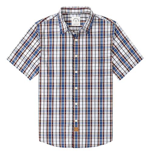 Dubinik®Freizeithemden Für Herren Kurzarmhemd Herren Sommer Arbeitshemden Outdoor Button Down Hemd Herren Kurzarm Regular Fit von Dubinik