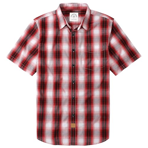 Dubinik®Freizeithemden Für Herren Kurzarmhemd Herren Sommer Arbeitshemden Outdoor Button Down Hemd Herren Kurzarm Regular Fit von Dubinik