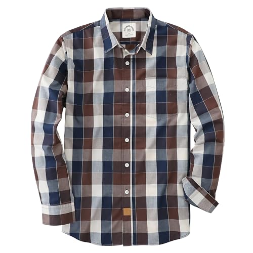 Dubinik Herren Langarm Freizeithemden Kariert Regular Fit Comfort Baumwolle Mit Tasche Marineblau Khaki 052 4XL Dubinik Herren Langarm Freizeithemden Kariert Regular Fit Comfort Baumwolle Mit Tasche Marineblau Khaki 052 4XL von Dubinik