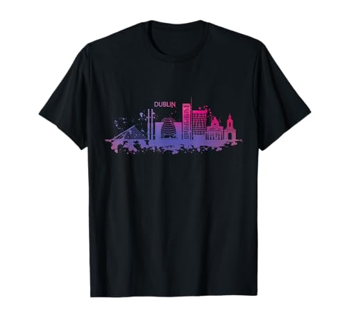 Dublin Skyline Wasserfarbe Irland Souvenir Geschenk T-Shirt Dublin Skyline Wasserfarbe Irland Souvenir Geschenk T-Shirt von Dublin Irland Souvenirs