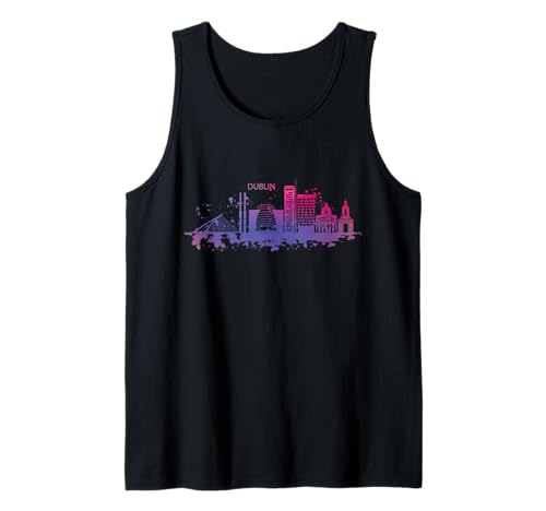 Dublin Skyline Wasserfarbe Irland Souvenir Geschenk Tank Top von Dublin Irland Souvenirs