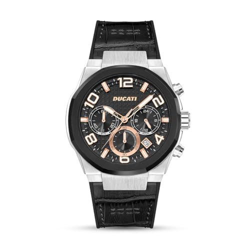 Ducati Analoge Herren-Armbanduhr mit schwarzem Zifferblatt - DTWGC0001102 von Ducati