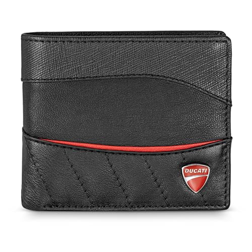 Ducati Enzo DTLGW0000205 Geldbörse aus echtem Leder, Schwarz von Ducati