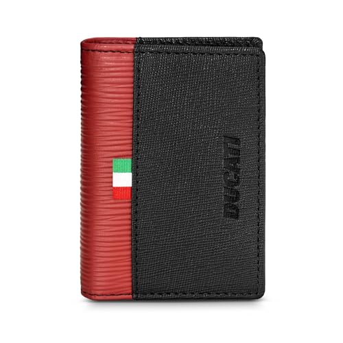Ducati Rocco DTLGD2201701 Kartenetui für Herren, echtes Leder, Schwarz von Ducati