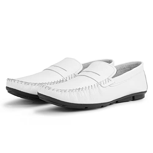 Ducavelli Artsy Freizeitschuhe aus echtem Leder für Herren, Rog Loafer Schuhe (Weiß, eu_Footwear_Size_System, Adult, Men, Numeric, medium, Numeric_41) von Ducavelli