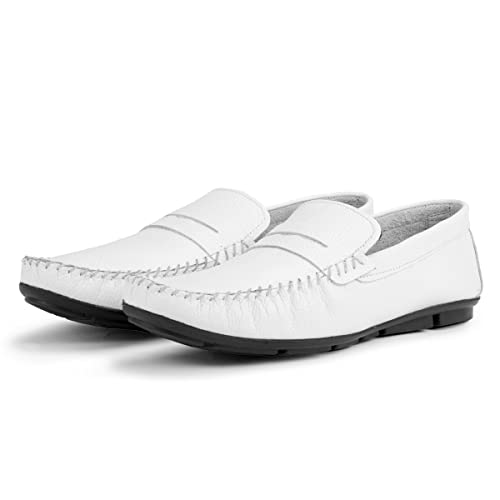 Ducavelli Artsy Freizeitschuhe aus echtem Leder für Herren, Rog Loafer Schuhe (Weiß, eu_Footwear_Size_System, Adult, Men, Numeric, medium, Numeric_43) von Ducavelli