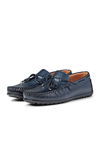 Ducavelli Borde Freizeitschuhe für Herren aus echtem Leder, Loafer-Schuhe, leichte Schuhe (Navy Blau, eu_Footwear_Size_System, Adult, Men, Numeric, medium, Numeric_44) von Ducavelli
