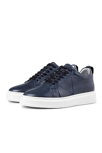 Ducavelli Correndo Herren-Sneaker aus echtem Leder, Schnür-Sneaker, Sneaker aus echtem Leder, Herren-Sneaker (Navy Blau, eu_Footwear_Size_System, Adult, Men, Numeric, medium, Numeric_44) von Ducavelli