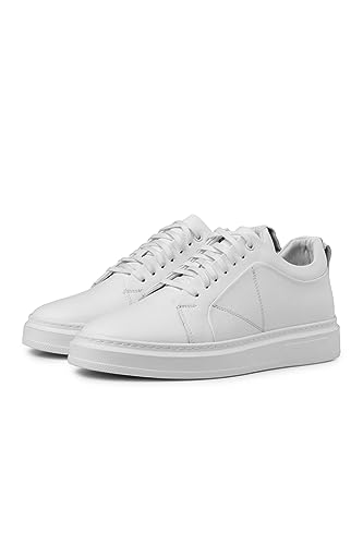 Ducavelli Correndo Herren-Sneaker aus echtem Leder, Schnür-Sneaker, Sneaker aus echtem Leder, Herren-Sneaker (Weiss, eu_Footwear_Size_System, Adult, Men, Numeric, medium, Numeric_43) von Ducavelli