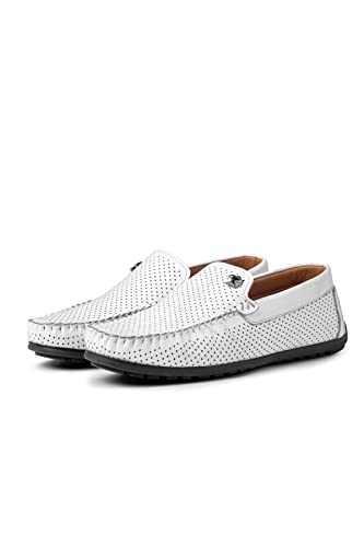 Ducavelli Fruga Echtleder-Herren-Freizeitschuhe, Loafer-Schuhe, leichte Schuhe (Weiss, eu_Footwear_Size_System, Adult, Men, Numeric, medium, Numeric_42) von Ducavelli