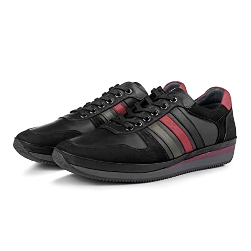Ducavelli Line Mix Nubukleder Herren Freizeitschuhe (Schwarz, Numeric_45) von Ducavelli