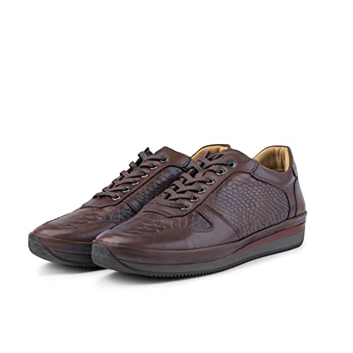 Ducavelli Muster Herren Freizeitschuhe aus echtem Leder, Lammfellschuhe, Winterpelzschuhe (Braun, eu_Footwear_Size_System, Adult, Men, Numeric, medium, Numeric_46) von Ducavelli