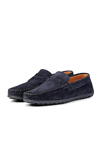 Ducavelli Naran Freizeitschuhe für Herren aus echtem Leder, Loafer-Schuhe, leichte Schuhe, Wildlederschuhe (Navy Blau, eu_Footwear_Size_System, Adult, Men, Numeric, medium, Numeric_44) von Ducavelli